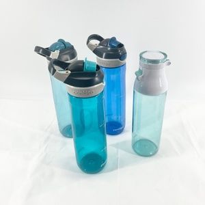 BPA Free Contigo 24 Ounce Water Bottles Easy Flip Tops Set Of 4